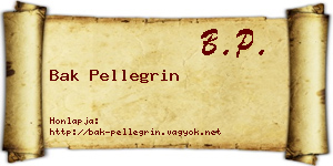 Bak Pellegrin névjegykártya
